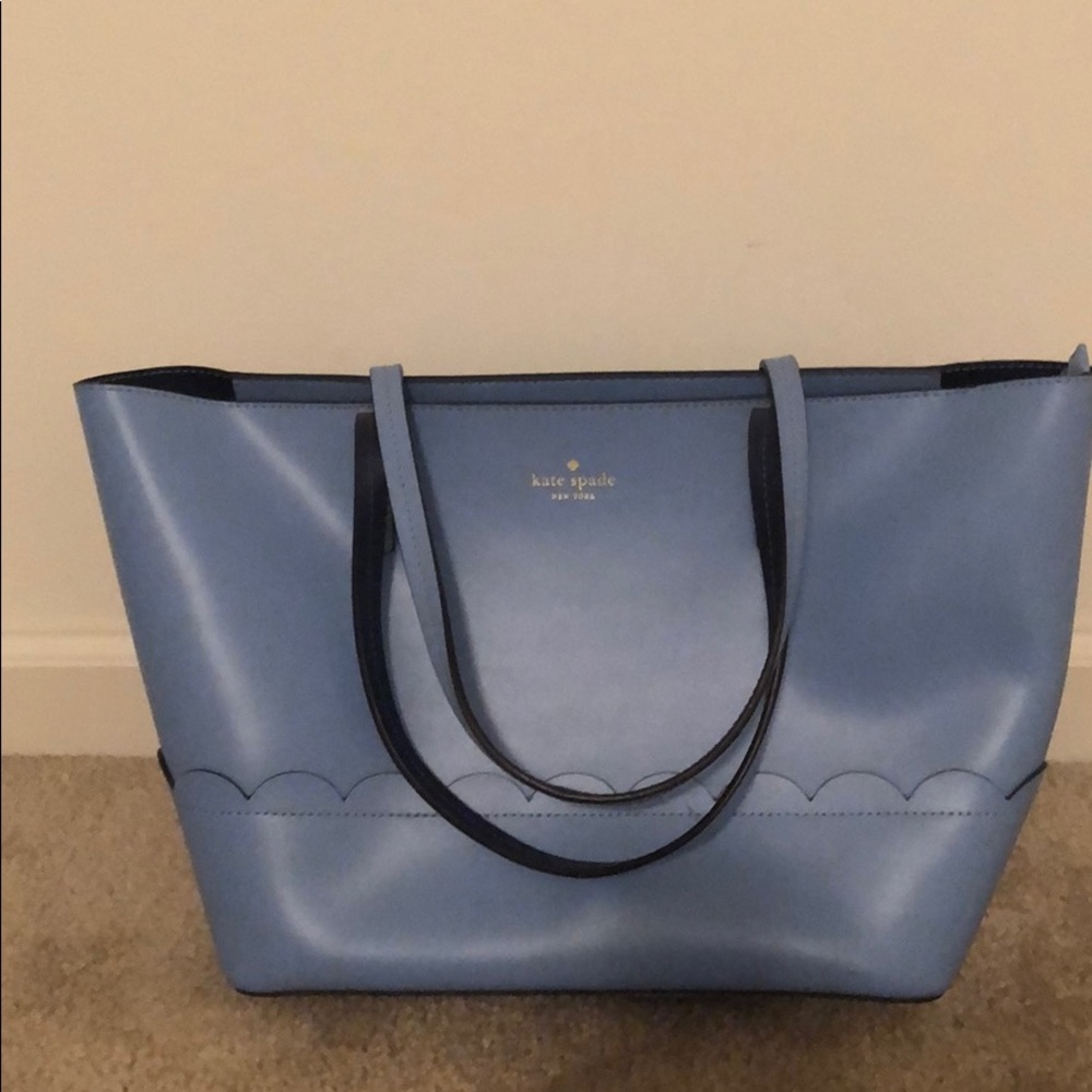 Kate Spade Periwinkle Scalloped Tote